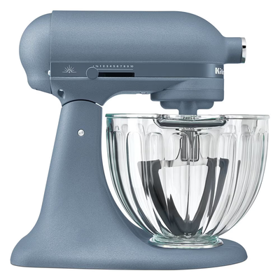 KitchenAid Artisan Plus Design Series Luminaire 4.7L Stand Mixer in Blue Peppercorn With Glass Bowl - 5KSM50GSVBBP