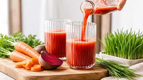 Wheatgrass, Carrot & Beet Juice