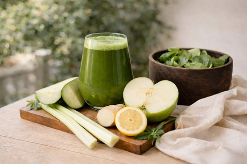 Cucumber, Spinach and Apple Juice