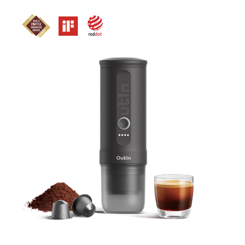 OutIn Nano Portable Espresso Machine in Space Grey