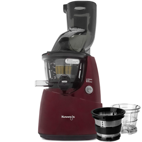 Kuvings B8200 Wide Feed Slow Juicer in Red with Accessories