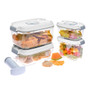 Status 5-Piece Set of Smaller Rectangular Vacuum Containers in White