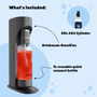 Drinkmate OmniFizz Drinks Carbonator & 1 CO2 Cylinder in Matte Black
