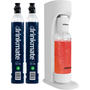 Drinkmate OmniFizz Drinks Carbonator & 2 CO2 Cylinders in Classic White