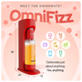 Drinkmate OmniFizz Drinks Carbonator & 2 CO2 Cylinders in Royal Red