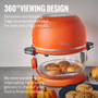 Fritaire Self-Cleaning Glass Bowl Air Fryer in Red