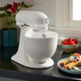 KitchenAid Artisan 4.7L Tilt-Head Stand Mixer in Monochrome White 5KSM156CXBPL
