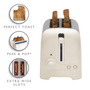 Dualit 2-Slice Lite Toaster in Canvas White with Warming Rack