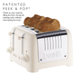 Dualit 4-Slice Lite Toaster in White with Warming Rack
