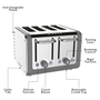 Dualit Architect 4-Slice Toaster in Grey