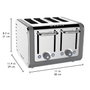 Dualit Architect 4-Slice Toaster in Grey