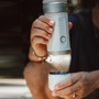 OutIn Fino Portable Electric Coffee Grinder in Sandstone White