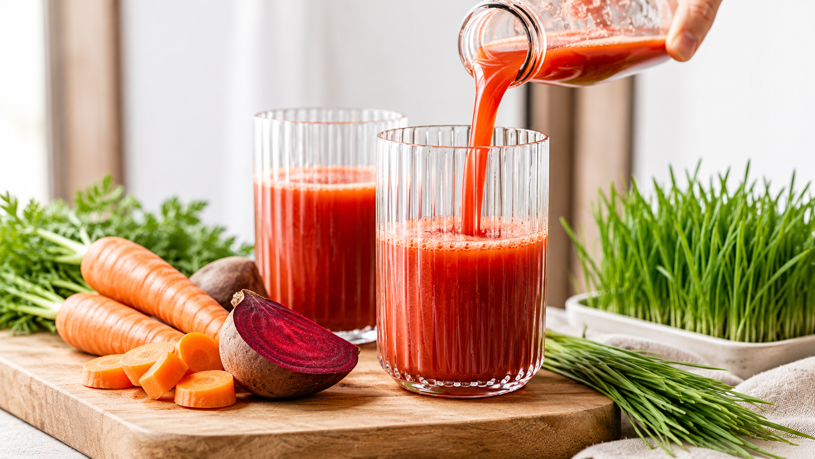 Wheatgrass, Carrot & Beet Juice