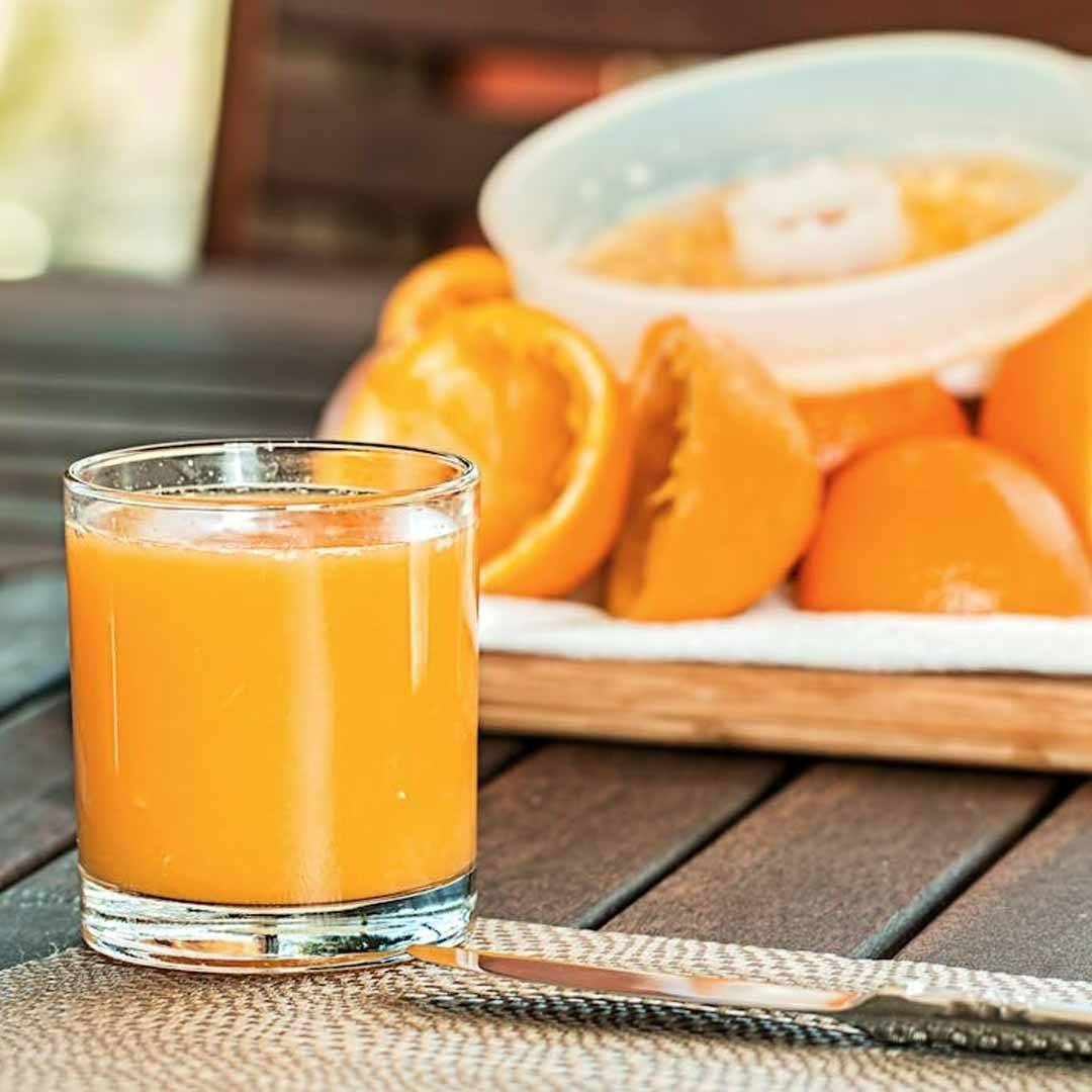 Glass of orange juice 