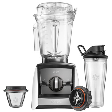 Vitamix Ascent 2300i Blender in White with 225ml Bowl & 600ml Cup Starter Kit