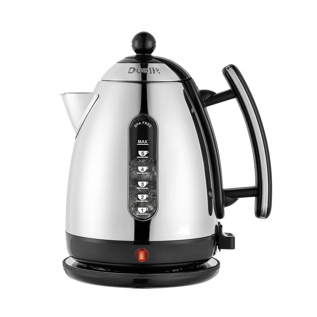 Dualit 1.5L Lite Cordless Jug Kettle in Black & Chrome