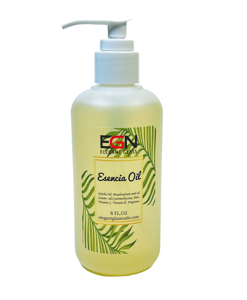 ESENCIA CUTICLE OIL MADE WITH A SPECIAL BLEND OF NATURAL OILS 

Ingredients: Jojoba Hyptis, Sunflower Oil, Comfrey, Chamomile & Aloe Extract, Vitamin A&E.