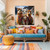Llama Beach Party - Coastal Canvas Wall Art