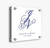 The first acrylic sign features elegant navy-blue initials "J & N" on a crisp white background, personalized with "Justin & Nicki" and their wedding date "3.16.2025," offering a classic and clean look.

The second acrylic sign displays the same design but with white script on a sleek black background, creating a modern and sophisticated feel, perfect for weddings or special celebrations.