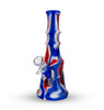  8" Red, White, and Blue Liberty Bell Hybrid Glass Silicone Bong 