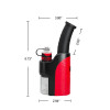  Waxmaid Dabber: Electric Dab Rig - Black and Red 