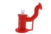  Silicone Dab Rig Waterpipe Kit with Quartz Nail - Pastel Red 