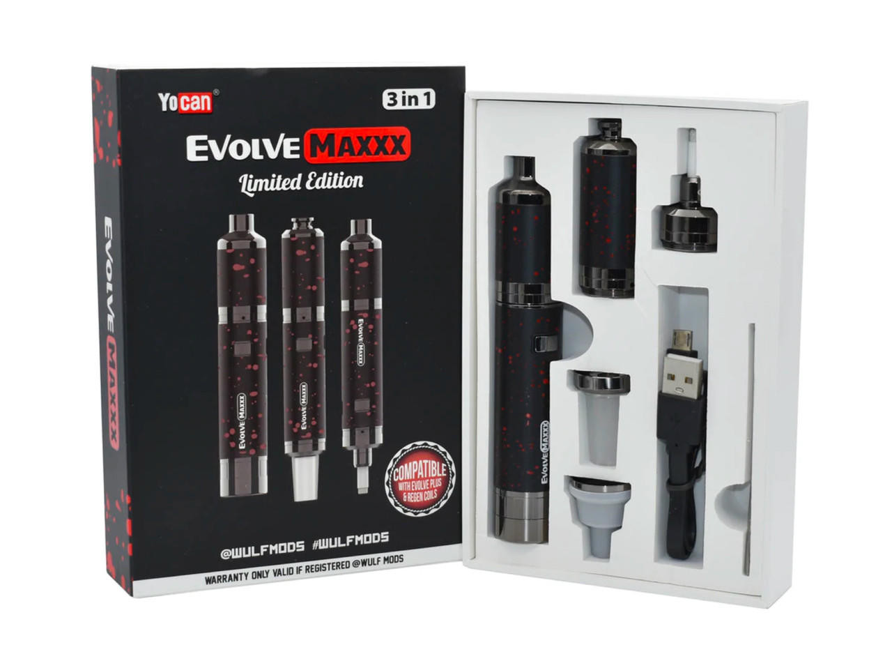 Wulf Yocan Evolve Maxxx 3 in 1 E-Nectar Collector Kit Black