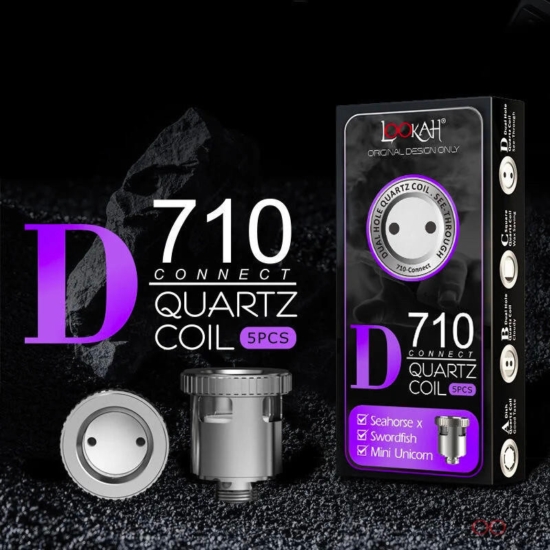 Lookah 710 See Through Quartz Coil Type D - Seahorse X, Swordfish