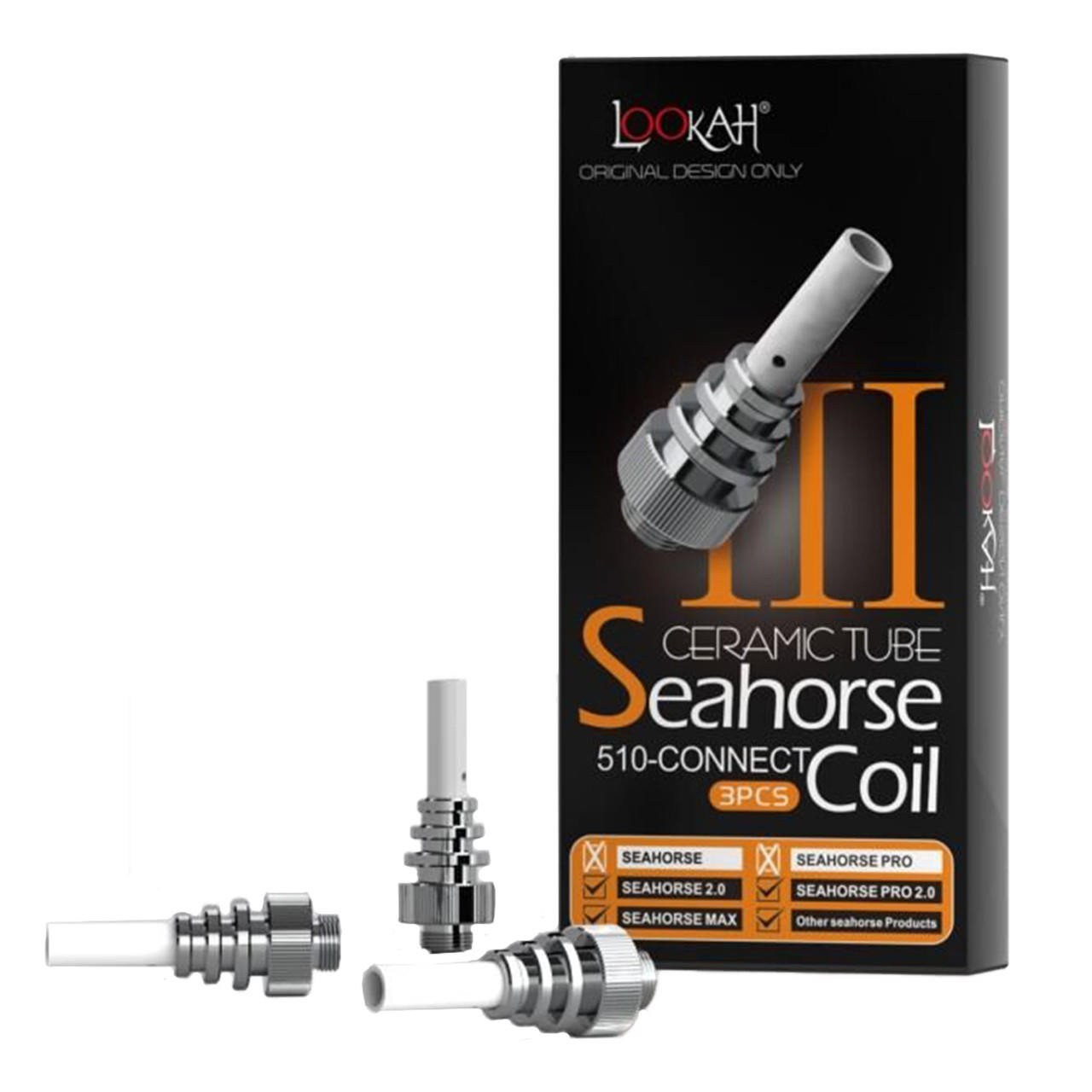 Quartz Tips for Lookah Seahorse Tips Replacement Accessories Ceramic Coils  Tip 1.0 0 for LK Seahorse