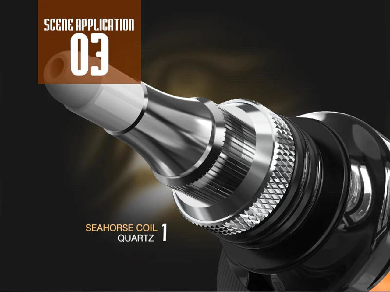 Lookah Seahorse X and in Pen, Portable Wax E-Nectar 1: 3 Collector, E-Nail Orange