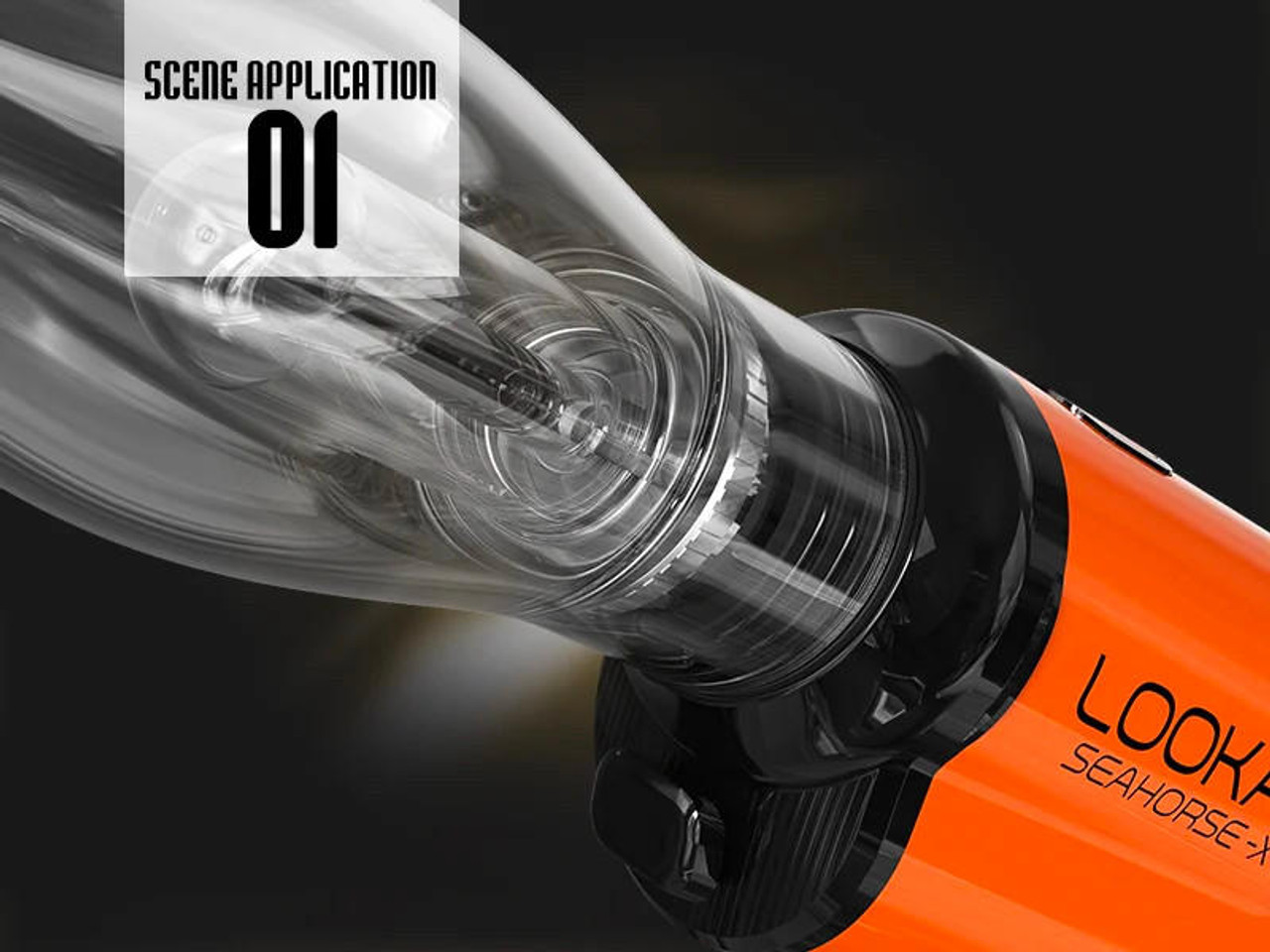 Lookah Seahorse X Portable Wax 3 E-Nail in 1: and Orange Collector, Pen, E-Nectar