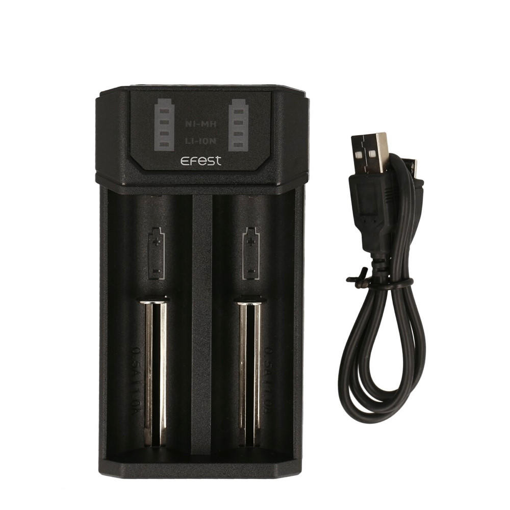 Efest Mega: Two Cell Battery Charger for 18650 and 18350 Batteries