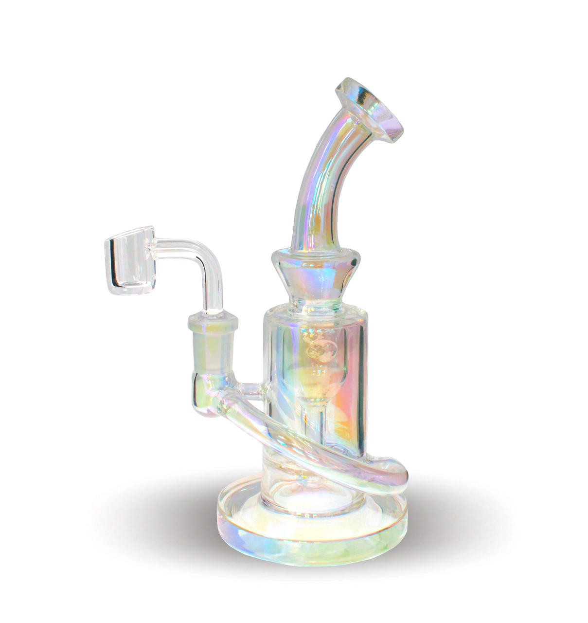 7.5 inch Iridescent Glass Dab Rig (Free Shipping)