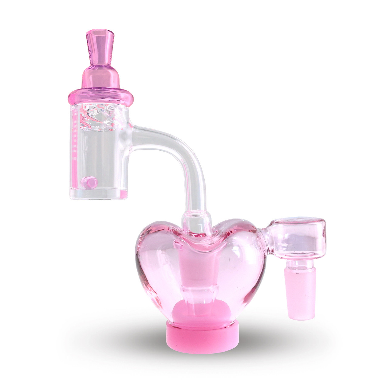 Reclaim Catcher Pink Heart: Preppy La Peui 14mm Male 90 Degree