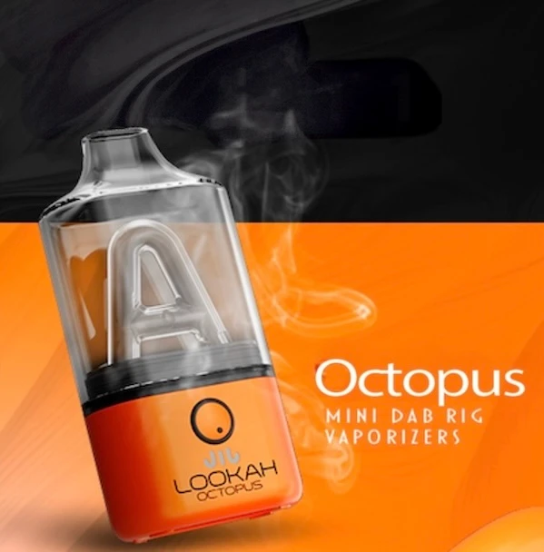 Lookah Octopus Mini Dab Rig Vaporizer: Orange | Electric Rig