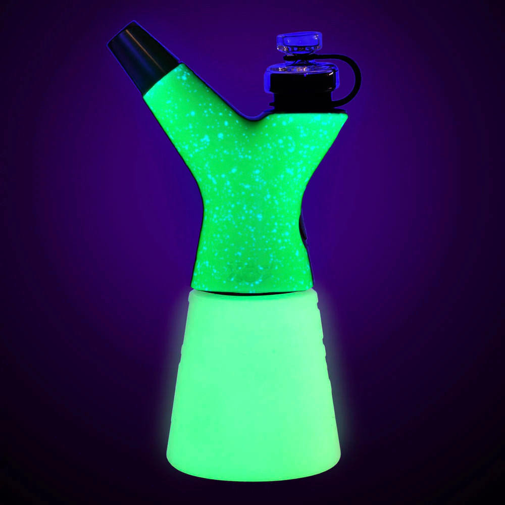 Pulsar RoK Luna Glow Electric Dab Rig Glow Silicone Base, Downstem, and Jar