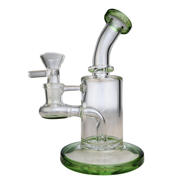  6" Glass Water Pipe Straight Base Dab Rig / Bong - Green 
