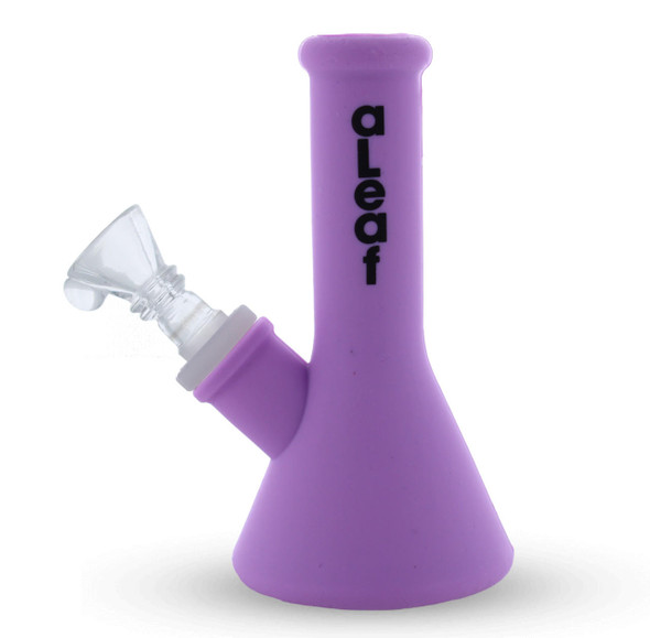 aLeaf 5" Mini Silicone Rig Heavy Duty Indestructible Water Pipe: Pink 