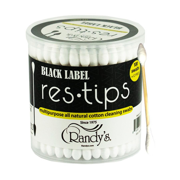  Randy's Black Label ResTips Wooden Pointed Cotton Swabs by Randys 