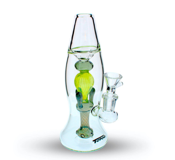 Heady glass Oil rig Bong Water Pipe Slime Green With Shower Head Percolator