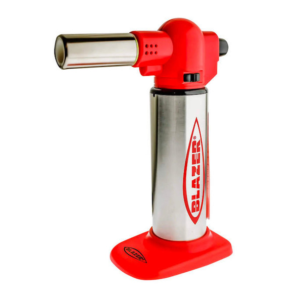 Blazer Butane Torch for Dabs: Blazer Big Buddy - Red & Stainless Steel 