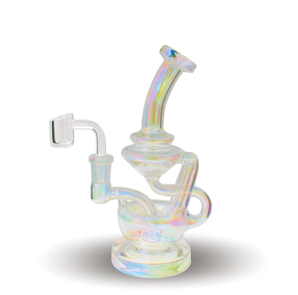 VapeBrat Klein Recycler - 7" Iridescent Rig Floating Recycler: VapeBrat 