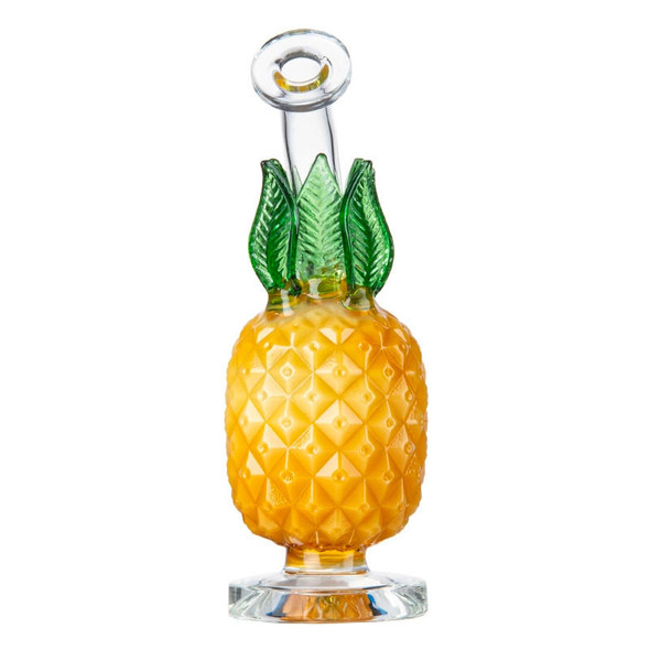  Pineapple Bong: 7.8"  Pineapple Dab Rig - Yellow 