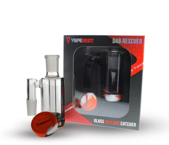 14mm Male 45 degree Reclaim Catcher Banger with Silicone Jar Set