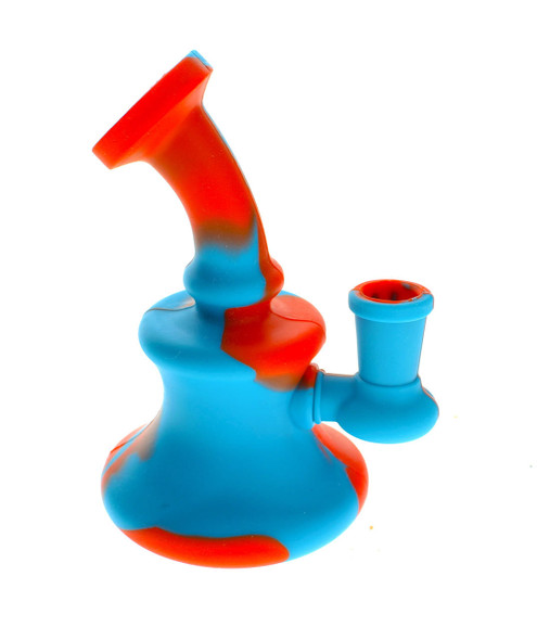 Topoo Silicone Water Pipe - Orange/Blue 