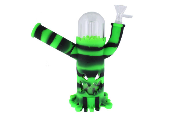 Blo BLO - "Robot" Silicone Glass Water Pipe - Glow in the Dark 