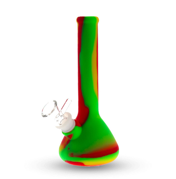  8" Silicone Beaker Bong Rasta 