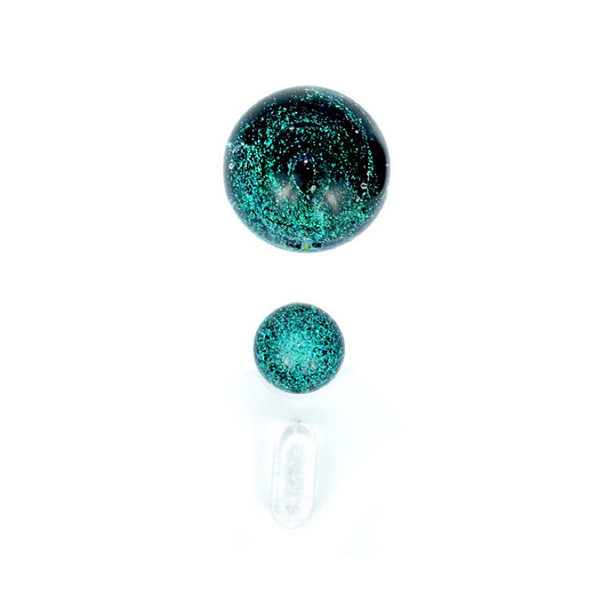 VapeBrat Terp Slurper Marble Pill Set: Emerald Galaxy Dichro 