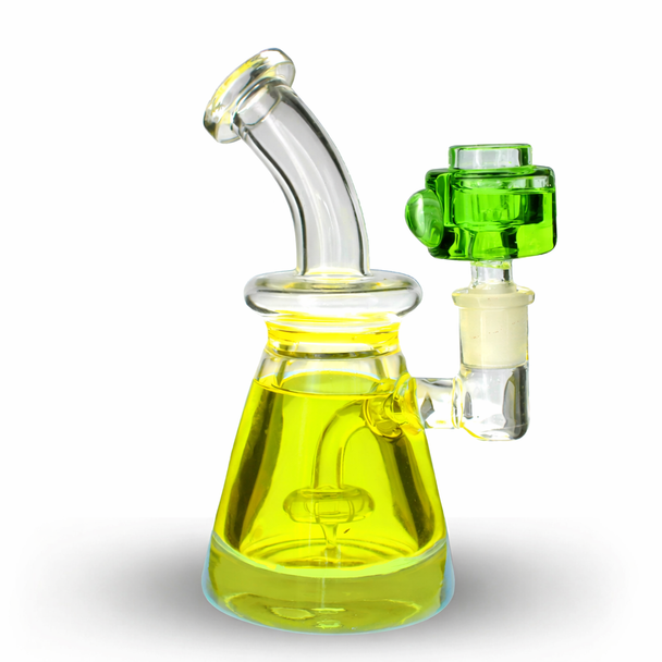 7" Glycerin Chiller Mini Bong: Gumdrop - Neon Yellow