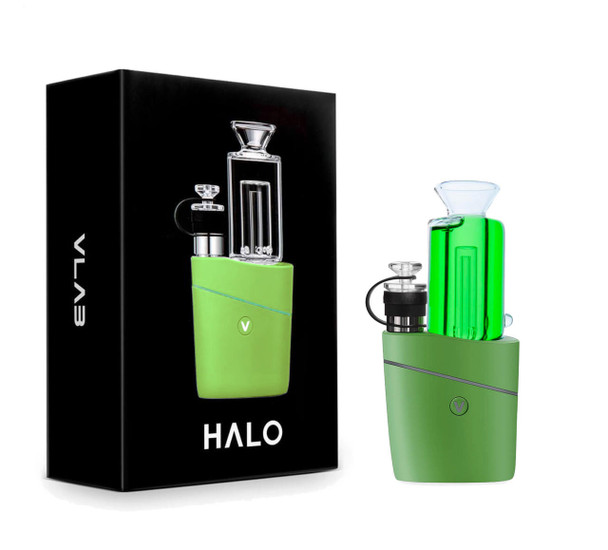 VLab Halo Frozen Electric Dab Rig - Green Glycerin Top 